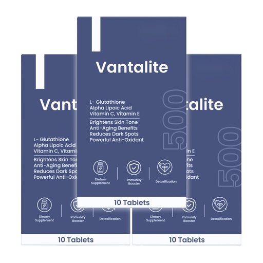 [BRSRGFDRBBYQGEQ6] Vantalite L Glutathione Tablets for Skin Whitening 500mg | 30 Tablet
