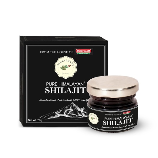 [BRSRAHY2A4DROYD6] Baidyanath Ayurvedant Pure Himalayan Shilajit Resin, 20 g | Standardized Fulvic Acid NLT 72% | Premium Quality Ayurvedic Shilajit