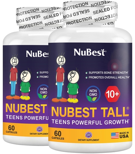 [BRSW2EIQCQDQYEY2] NuBest Tall 10+ - Advanced Bone Strength Formula - Supports Immunity, Healthy Development & Optimal Wellness - for Children (10+) & Teens Who Drink Milk Daily - Pack 2 | 2 Months Supply