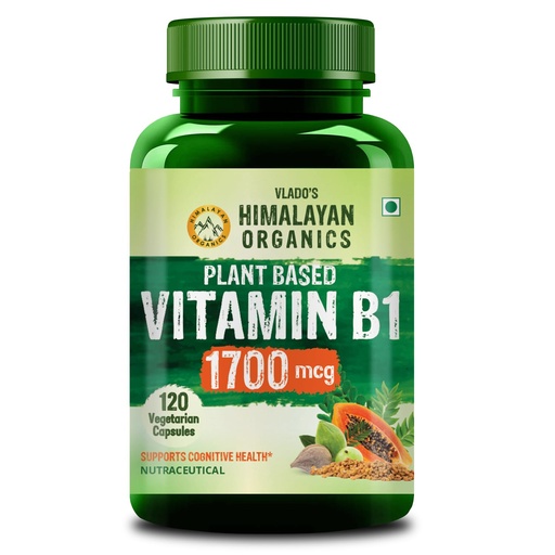 [BRSROYL5OZ5RUD3G] Vlado's Himalayan Organics Plant-Based Vitamin B1 1700Mg Supplement For Men and Women| Rich in Antioxidants | Supports Memory And Energy (120 Capsules)