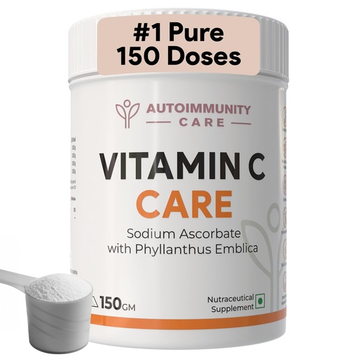 [BRSRAZYLAUIB6YDO] Autoimmunity Care Vitamin C Care – Sodium Ascorbate Vitamin:C Powder 1000 mg | Immunity Booster, Antioxidant & Anti-Aging Support | Skin, Heart, Brain & Cell Health | Vitamin-C Supplements | 150 Servings