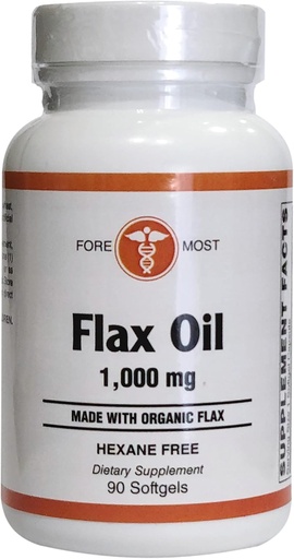[BRSWGAY6PIDQGDY2] Flax Oil, 1000mg, 90 Softgels