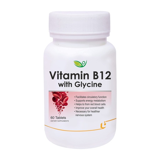 [BRSRMAQEBFYQM3D2] Biotrex Nutraceuticals Vitamin B12 Supplement With Glycine - 60 Tablet