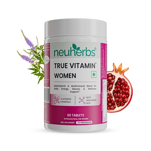 [BRSRGHA2BYNQAHIU] Neuherbs Multivitamin Tablets for Women 60 Count | True Vitamin Women Multivitamin with Vitamin C, B12, D, Iron, Zinc & Magnesium | Supports Energy, Skin, Hair & Overall Health