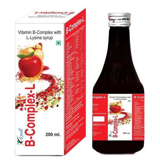 [BRSROFQKBMCWEETD] Knoll Healthcare B Complex-L Essential Amino Acids and Vitamins Supplement Syrup for Good Health (200ml) (Pack of 1)