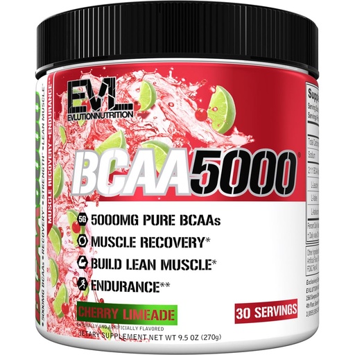 [BRSWECQ3CB7Q43T4] Evlution EVL BCAAs Amino Acids Powder - BCAA Powder Post Workout Recovery Drink and Stim Free Pre Workout Energy - 5g Branched Chain Amino Acids Supplement for Men - Cherry Limeade