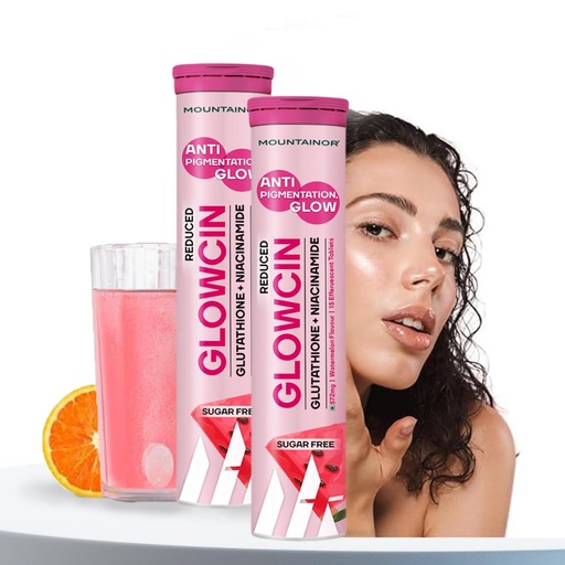 [BRSRAFI5AUHRU23U] MOUNTAINOR Glutathione Tablets for Skin Brightening & Korean Glow. Fights Pigmentation & Dullness, Clinically Proven Ingredients-Niacinamide & Vit C Helps reduce Melanin, Clearance Healthy & Radiant Skin, Sugar-free Pack of 2 (30 tabs)