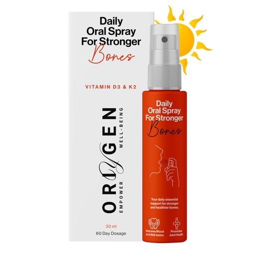 [BRSRAYYOCJ7GEEQ2] Oriygen Vitamin D3K2 Oral Spray - 600 IU | Mouth Spray for Easy & Rapid Absorption | Liquid Supplement For Immune Heart | Liposomal Technology | 30ml