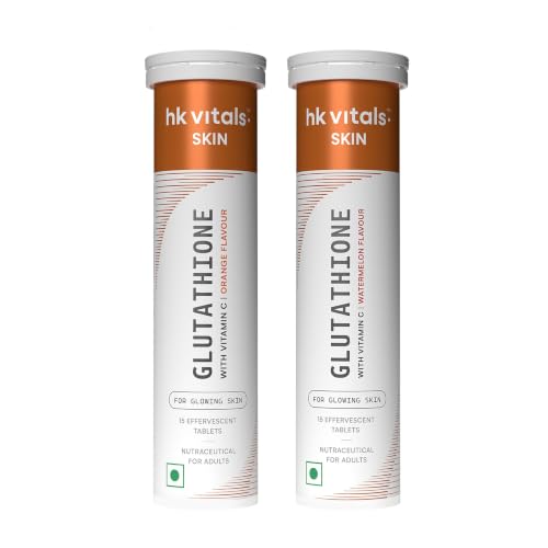 [BRSRYFLQPIPRME3X] hk vitals Glutathione, Orange & Watermelon, 2 x 15 Effervescent Tablets