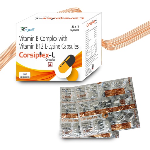 [BRSRAZLQPJ4B6H3P] Knoll Healthcare Corsiplex-L Vitamin B-Complex with Vitamin B12 (75 Caps (Pack of 5))