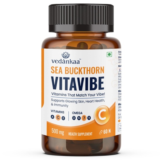 [BRSRE2TRBYMWEELV] Vedankaa Vitavibe Sea Buckthorn Capsules for Skin Glow & Immunity | 60 Caps