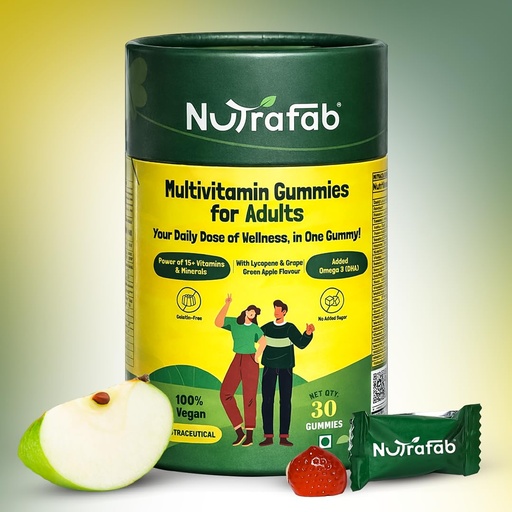 [BRSRGCYPA4OWAET4] Multivitamin Gummies, Essential Vitamins A, C, D3, E, Zinc & B-Complex - 30 Count, Green Apple Flavor Daily Immunity, Energy & Overall Wellness Support