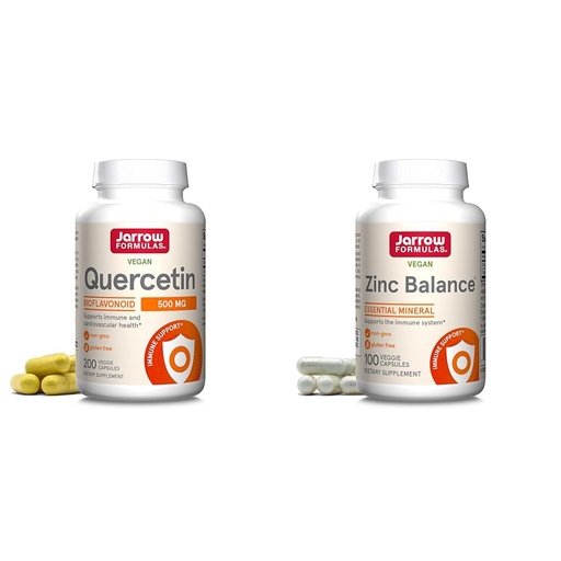 [BRSROAIQBV4AACDG] Jarrow Formulas Quercetin 500 mg-Bioflavonoid-Quercetin Dietary Supplement-200 Servings -Supports Healthy Cellular Function & Zinc Balance 15 mg-100 Servings -Includes Copper-Essential Mineral