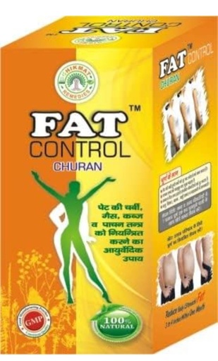 [BRSRAGQHB4GQ4HT7] Fat Control Churan 80gm – Ayurvedic Herbal Digestive Powder for Weight Management | Improves Over All Health & Body Wellness(Pack of 2)