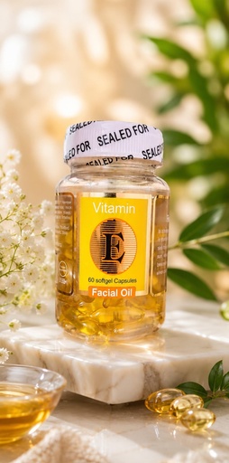 [BRSRYYL2CIJWY3L3] Vitamin E Facial Oil Softgel Capsules, 60 Count, 400 IU