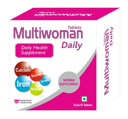 [BRSRGADQCV6WOELH] MultiWoman Daily Multivitamin for Women with Iron, Biotin, Vitamins A, D, C, E, B12 & Minerals – Supports Energy, Immunity, Hair, Skin & Nails (30 Tablets)