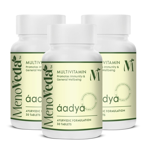 [BRSRAHD7BAFRQDT6] Menoveda Aadya Multivitamin for Women -30 Tablets (Pack of 3) Ayurvedic Multi Vitamin Supplement for Immunity, Energy & Hormone Balance | Daily Women’s Vitamins for General Wellbeing | Herbal Nutritional Support