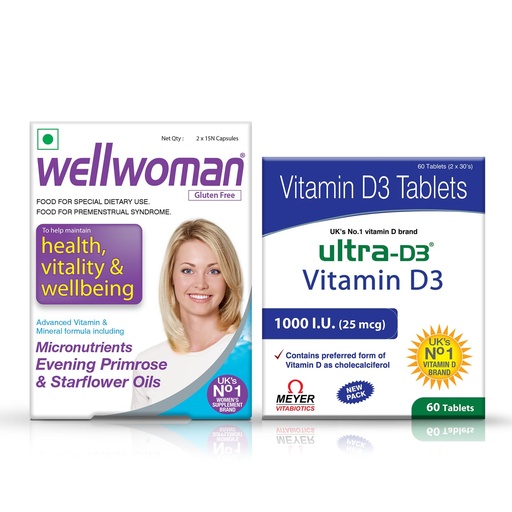 [BRSROFDQCUGQE3DD] Complete Women's Multivitamin Combo with Evening Primrose Oil, essential micronutrients & Vitamin D to make you strong from inside and glowing from within| Combo Pack of 2