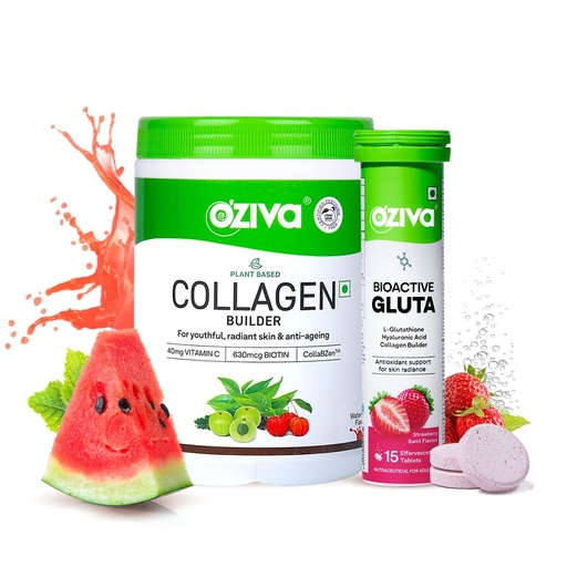 [BRSRA2QCDF5A4EL6] OZiva Collagen + Glutathione, for Radiant Skin, Strawberry