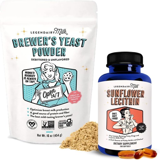 [BRSROC32CBYGOAD2] Legendairy Milk Sunflower Lecithin + Brewer's Yeast Powder - Lactation Supplement to Increase Breast Milk Supply and Support Clogged Milk Ducts