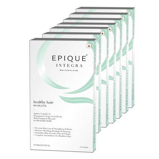 [BRSREBAEOUFWYCI6] EpiQue Integra Healthy Hair BioBlend | Hair Support with Biotin for GLP-1 Users During Weight Loss, Hair Fall & Thinning Support Help Follicle Strength, EpiQue GLP Beauty Protocol- Pack of 7