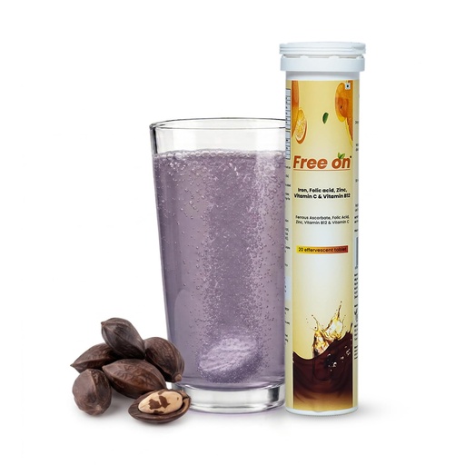 [BRSREBDRC4IRQ2T2] Free On Iron, Folic Acid, Zinc, Vit C & B12 Effervescent, 20 Tablets