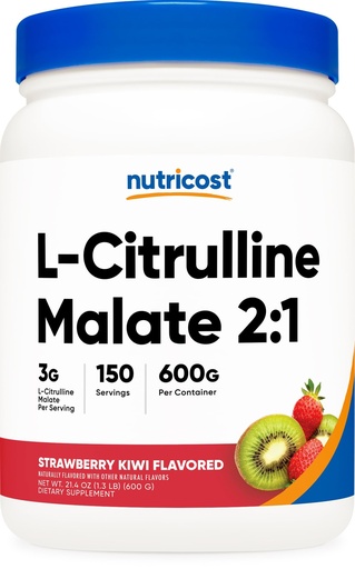[BRSWKHQTBV5RSELV] Nutricost L-Citrulline Malate 2:1 (600 Grams) (Strawberry Kiwi)