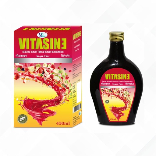 [BRSRMHQFA4JRA2DF] VITASINE (Sugar Free) multivitamin Syrup | General Health tonic & Rejuvenator | GMP Certified | 100% Ayurvedic