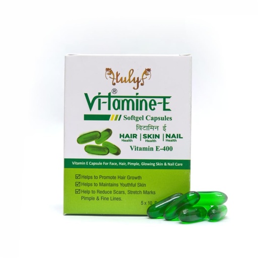[BRSRGGI5CB6WAFYU] Atulya Vitamin E 400 IU Softgel Capsules for Men & Women, 50 Softgels