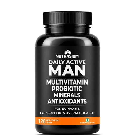 [BRSRGYYDCAIQYC37] Nutrasium Multivitamin for Men | Daily Multivitamin Tablets with Essential Vitamins & Minerals | Supports Energy, Immunity & Fitness | Vegetarian | 60 Tablets