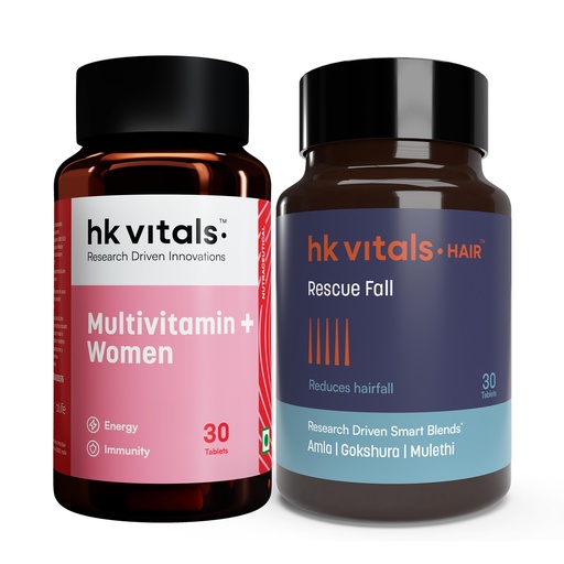 [BRSREZT2BNYR6YD4] hk vitals Multivitamin Plus Women (30 Tablets) with Hair Rescue Fall, 30 Tablets | Daily Multivitamin for Women | For Energy, Joints, Skin & Hair