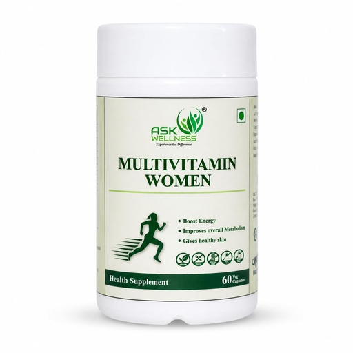 [BRSRYZI2OYAREGQ7] Multivitamin Women Capsules | Daily Multivitamin & Multimineral Supplement for Women | Supports Energy, Metabolism, Immunity & Overall Wellness | Vegetarian Health Supplement | 60 Veg Capsules