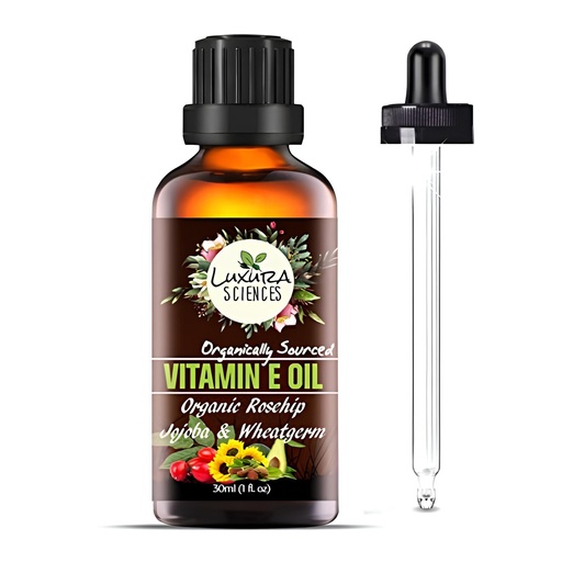 [BRSWYHA7BUIBYYLB] LUXURA SCIENCES Organic Vitamin E Oil 30ml. (Specialist Skin Care Oil- Naturally Sourced)
