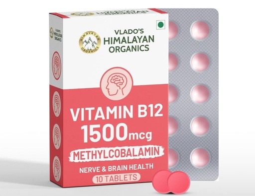 [BRSRGEIKCF4BUETP] Vlado's Himalayan Organics Methylcobalamin upplement -10 Tablets