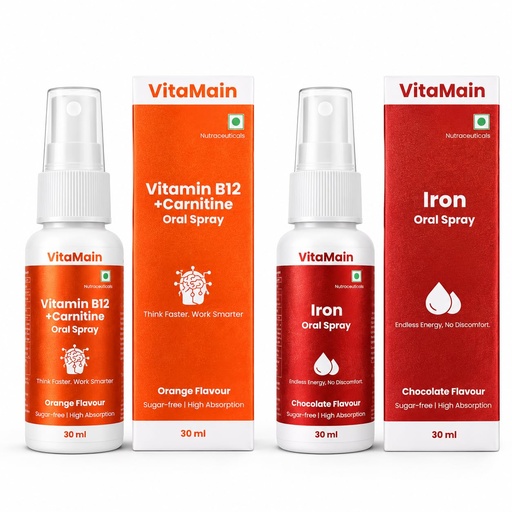 [BRSRYGT7DF6GACQ6] Vitamin B12 + Iron Oral Spray Combo 2x30ml
