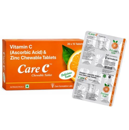[BRSRYGD7OUCBEELO] Vitamin C Chewable Tablet for Immunity Skin Formula for Men Women & Kids (Orange Flavour Vitamin C) (45 Tablets)