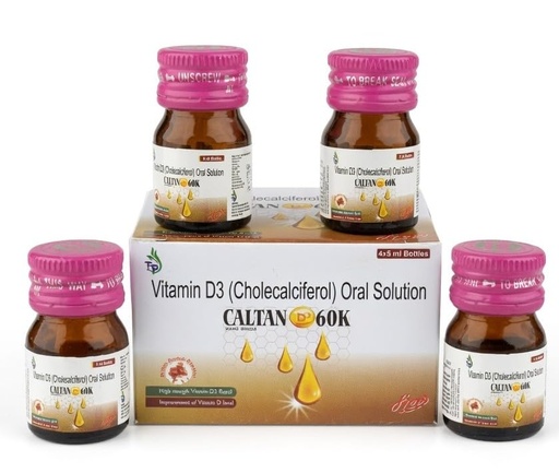 [BRSRYYL7OV5AG3T5] Vitamin D3 60K shots, Vitamin D3 Cholecalciferol Oral Solution, Bone Health, 4 shots 5mL Bottles