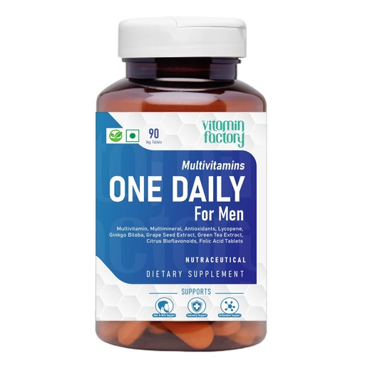 [BRSRMFAYCMFRGFY3] Multivitamin For Men | Multimineral, Ginseng, Grape Seed Extract| Enhances Energy, Stamina, Boost Immunity- 90 Vegetable Tablet