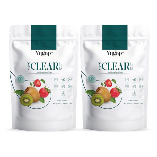 [BRSRAFQ5AQIBS2T5] Yugap Yuclear Anti-Acne Powder – Clear Skin Support with Dietary Fiber, Vitamin C, Glutathione, Probiotics, Resveratrol, and Zinc (2 X 150gm)
