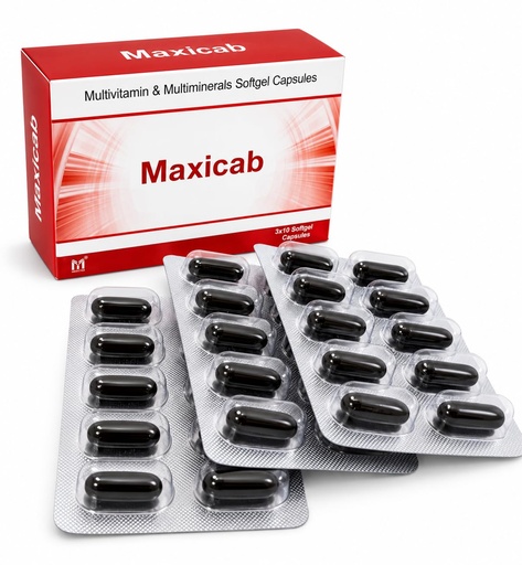 [BRSRYZACAABGAEIZ] Maxicab Multivitamin Capsules, Daily Health Supplement