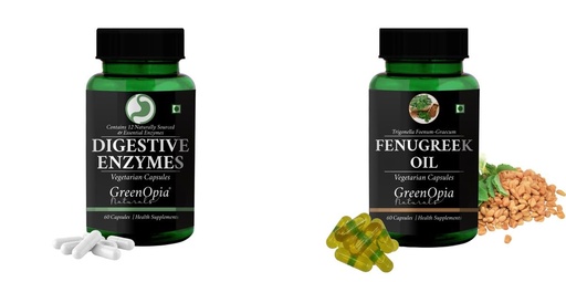[BRSRYFQZOQIAKGQU] Digestive Enzymes Fenugreek Oil Wellness Daily Vitality |60 CAPSULES
