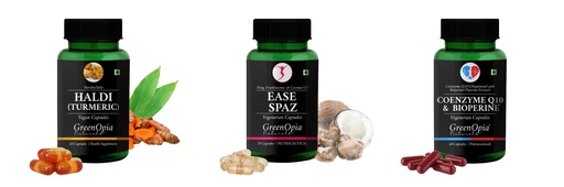 [BRSRYGAOBEFQY2DP] Haldi-oil-vegetarian-capsules, Ease-spaz-vegetarian-capsules Combo | Convenient Nutrition & Wellness Routine | Multi-Product Pack