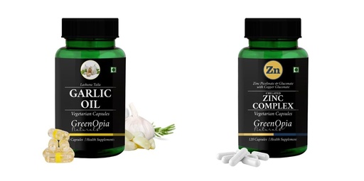 [BRSRYFQZBZYWOCI7] Garlic Oil Zinc Complex Wellness Daily Vitality |60 CAPSULES