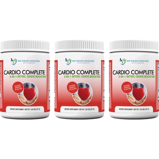 [BRSW22YZOZ5WM33B] Cardio Complete - Heart Health Support Powder Supplement - 3-in-1 Nitric Oxide Booster with 5,000 L-Arginine, 1,000mg L-Citrulline, and Hawthorn Berry