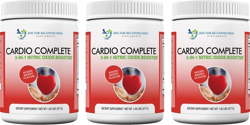 [BRSW22YZOZ5WM33B] Cardio Complete - Heart Health Support Powder Supplement - 3-in-1 Nitric Oxide Booster with 5,000 L-Arginine, 1,000mg L-Citrulline, and Hawthorn Berry