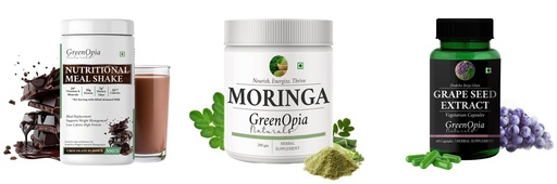 [BRSRYGAOOQJRYFL7] Nutritional-meal-shake-chocolate, Moringa-oleifera-powder, Grape-seed-extract-60-vegetarian-capsules Combo | Convenient Nutrition & Wellness Routine | Multi-Product Pack