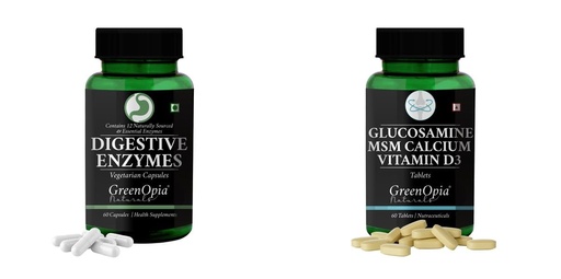 [BRSRYFQZCF6Q2D3K] Digestive Enzymes Glucosamine Msm Tablets Wellness Daily Vitality |60 CAPSULES