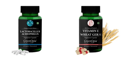 [BRSRYFQZCN6WC3I6] Lactobacillus Vitamin E Wheat Germ Oil Wellness Daily Vitality |60 CAPSULES