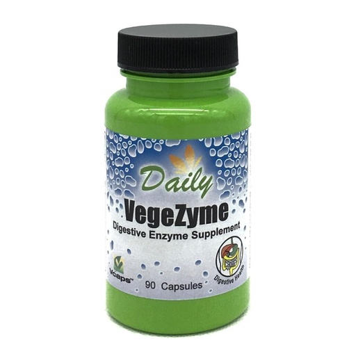 [BRSWKYIHCUNRGH3C] Daily Manufacturing VegeZyme™ Vegetarian Digestive Enzymes (Amylase, Lactase, Protease, Lipase, Cellulase, Bromelain & Papaya)