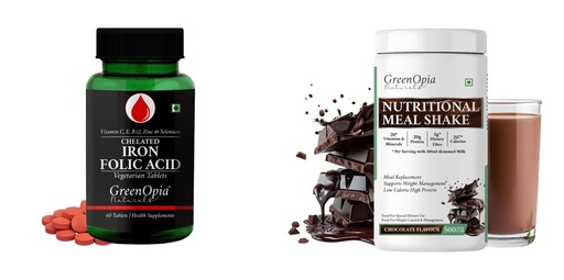 [BRSRYFQZAR5BADQU] Iron Folic Acid Tablets Nutritional Meal Shake Chocolate Wellness Daily Vitality |60 CAPSULES